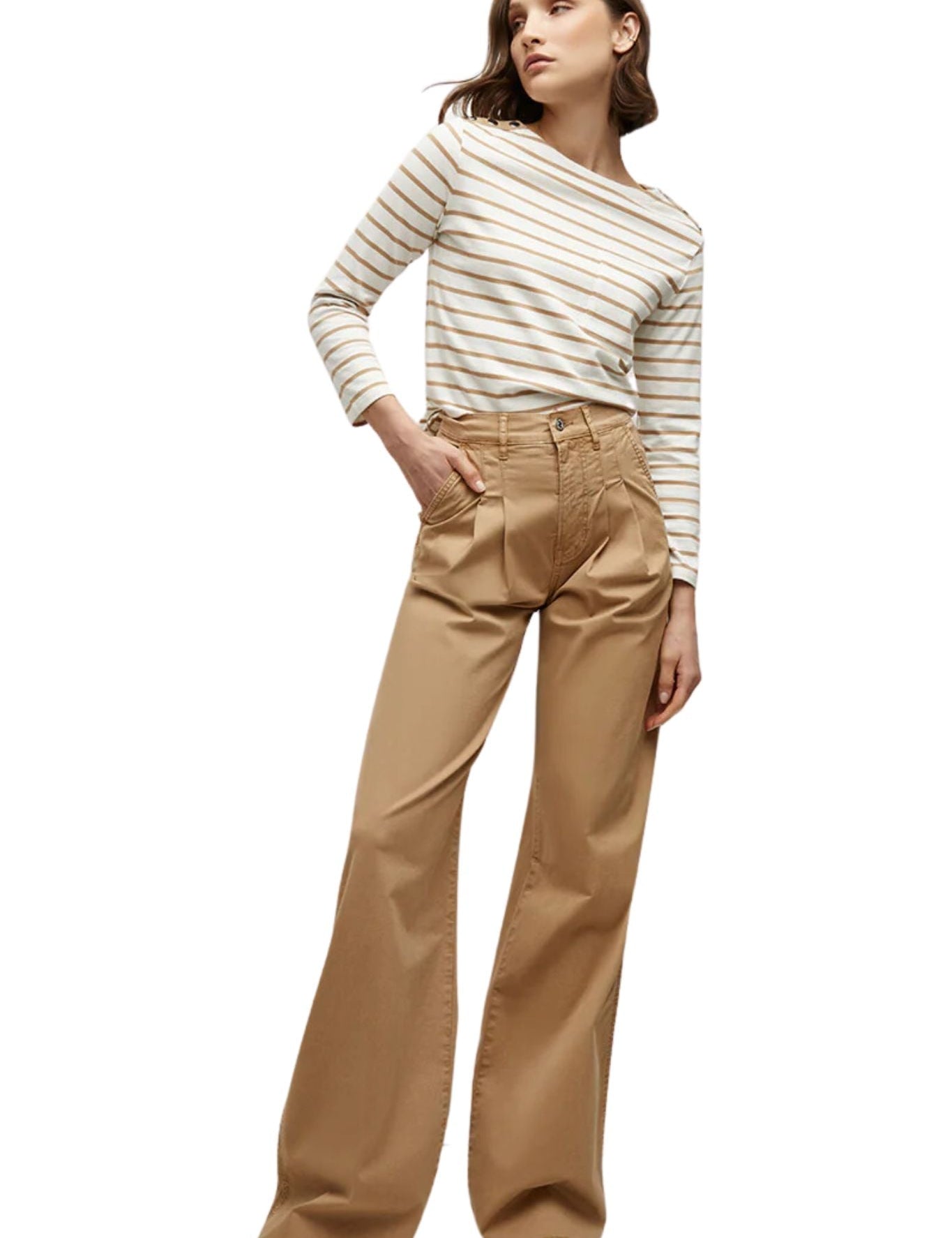 Veronica Beard Mia Wide Leg Trouser - Vermillion