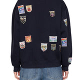 Sea Davis Patchwork Crew Neck Sweatshirt
