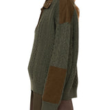 Sea Allen Cable Half Zip Double Layer Sweater