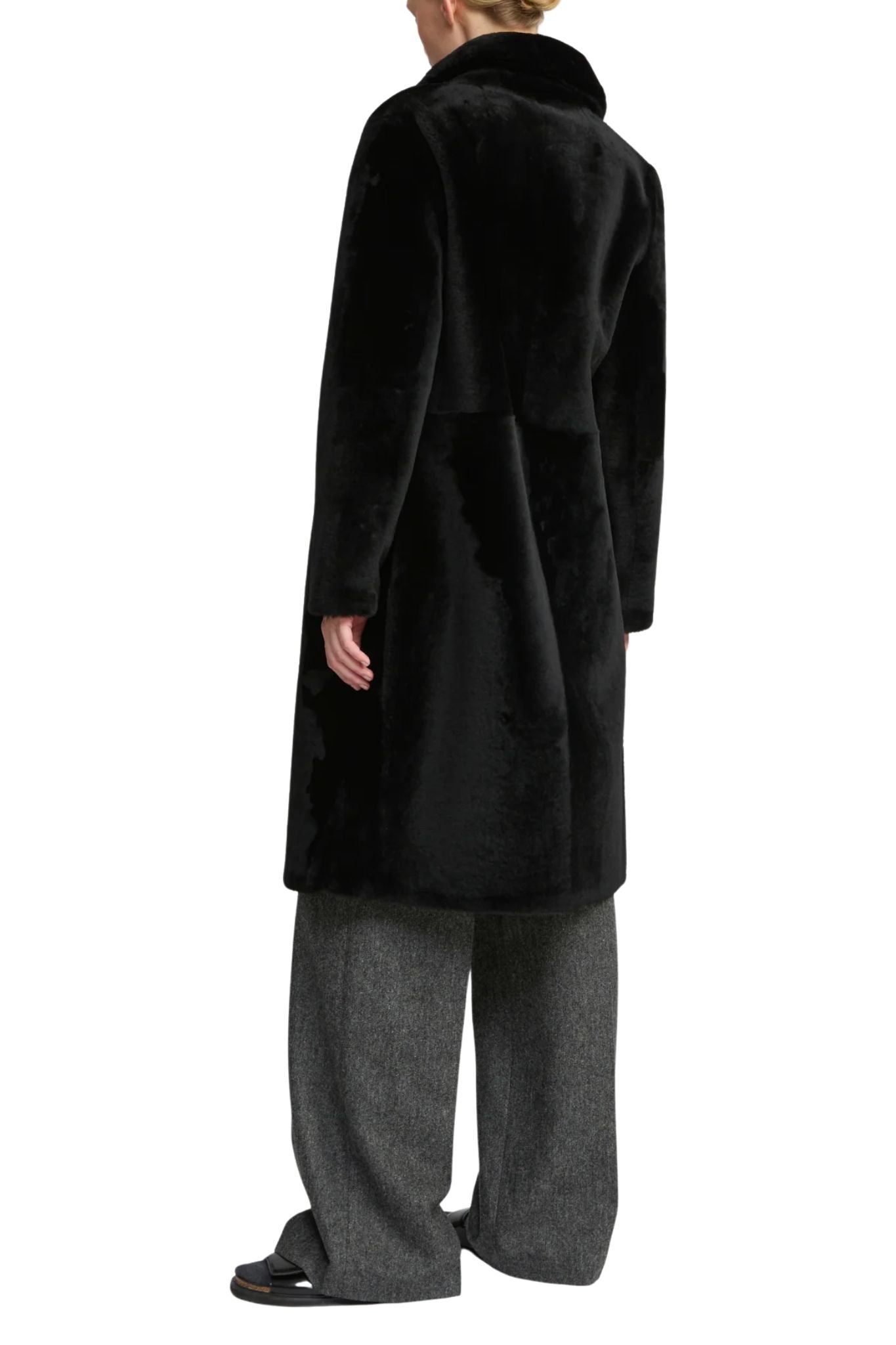 Yves Salomon Manteau 104CM - Vermillion