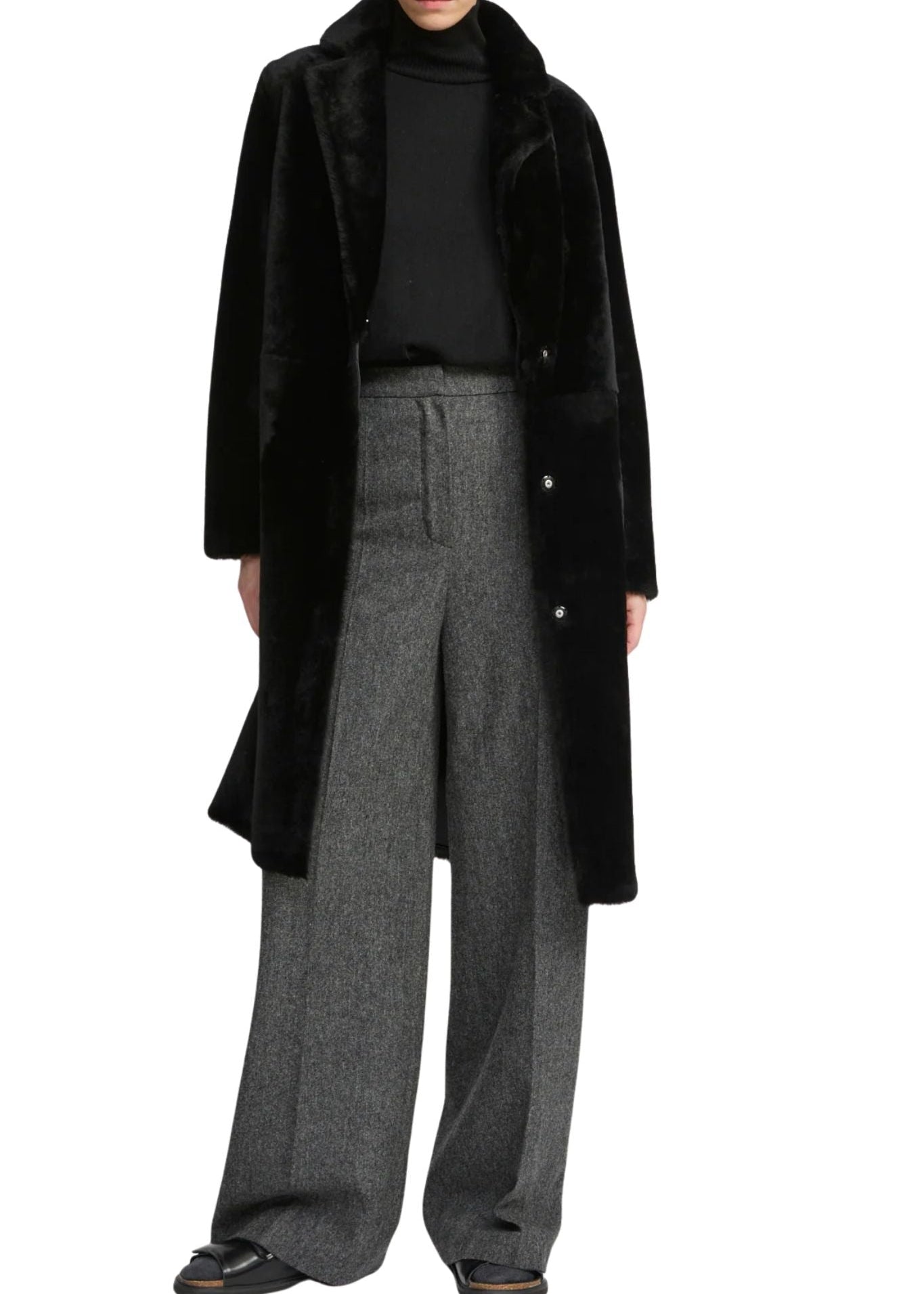 Yves Salomon Manteau 104CM - Vermillion