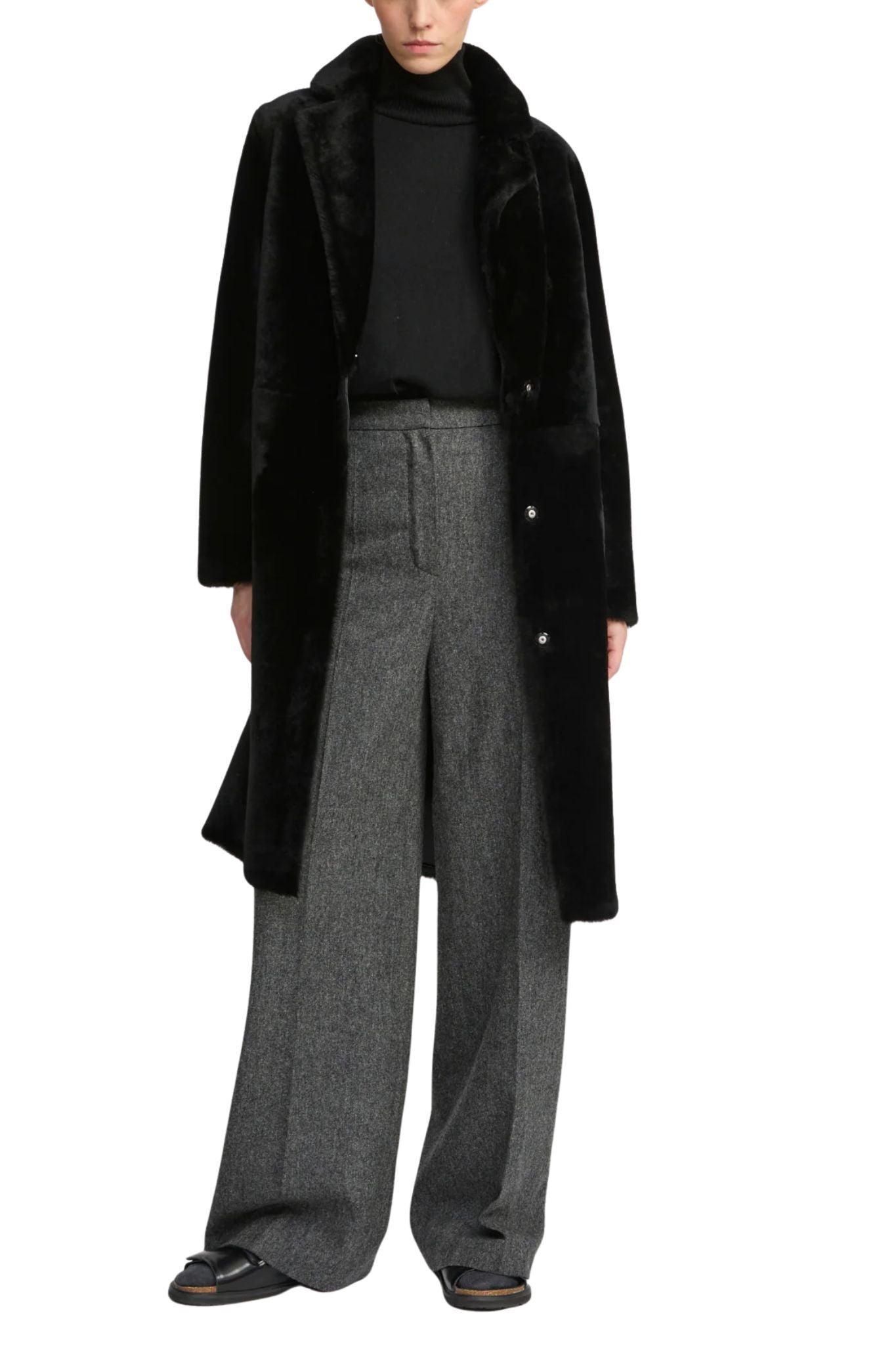 Yves Salomon Manteau 104CM - Vermillion