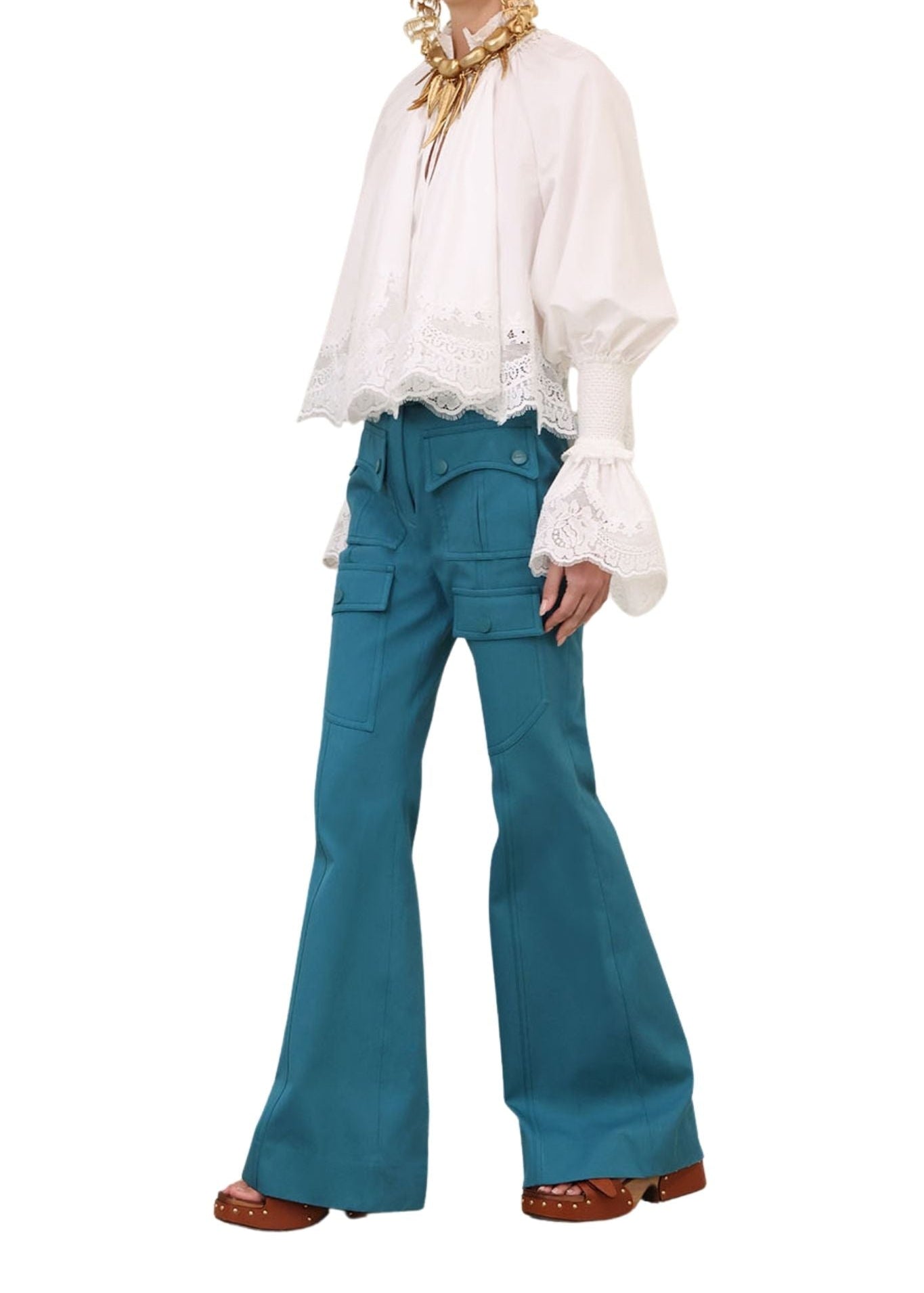 Zimmermann Alchemy Shirred Blouse - Vermillion