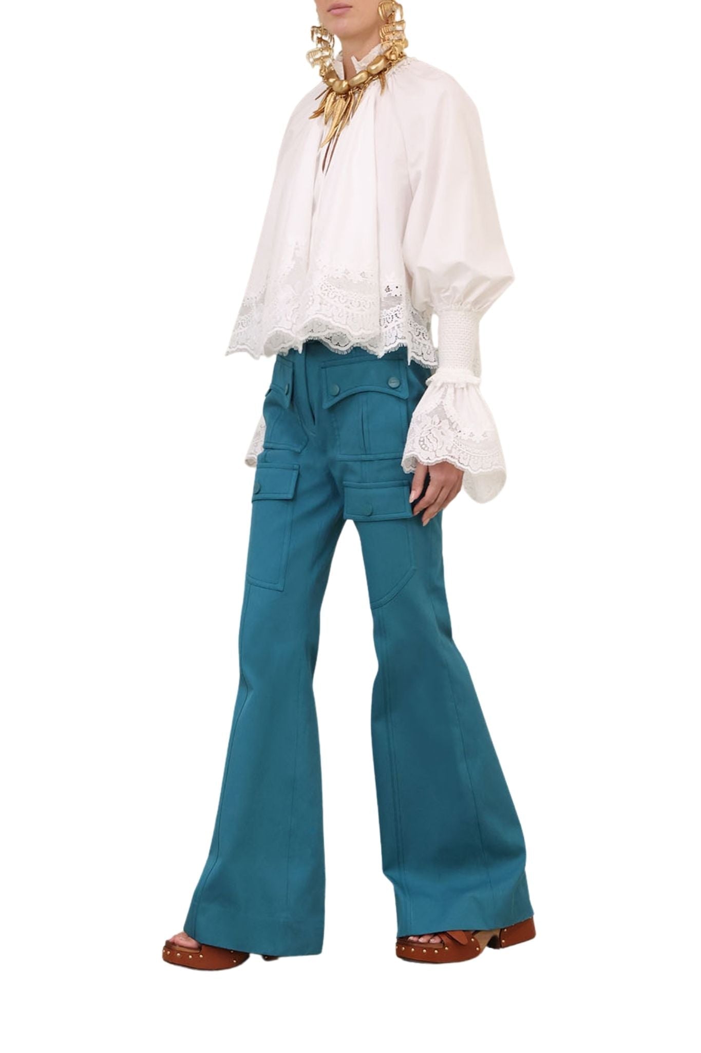 Zimmermann Alchemy Shirred Blouse - Vermillion