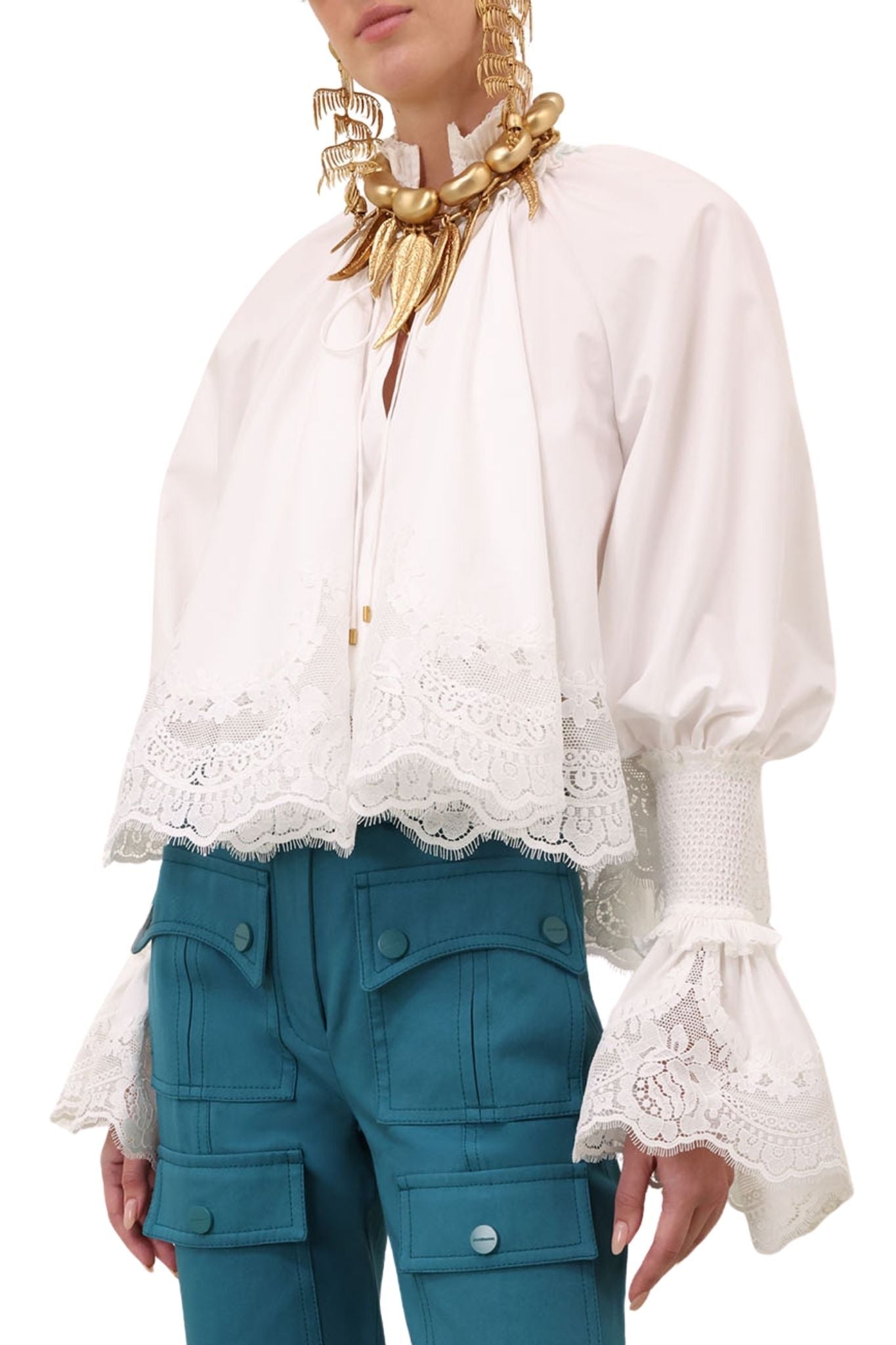 Zimmermann Alchemy Shirred Blouse - Vermillion
