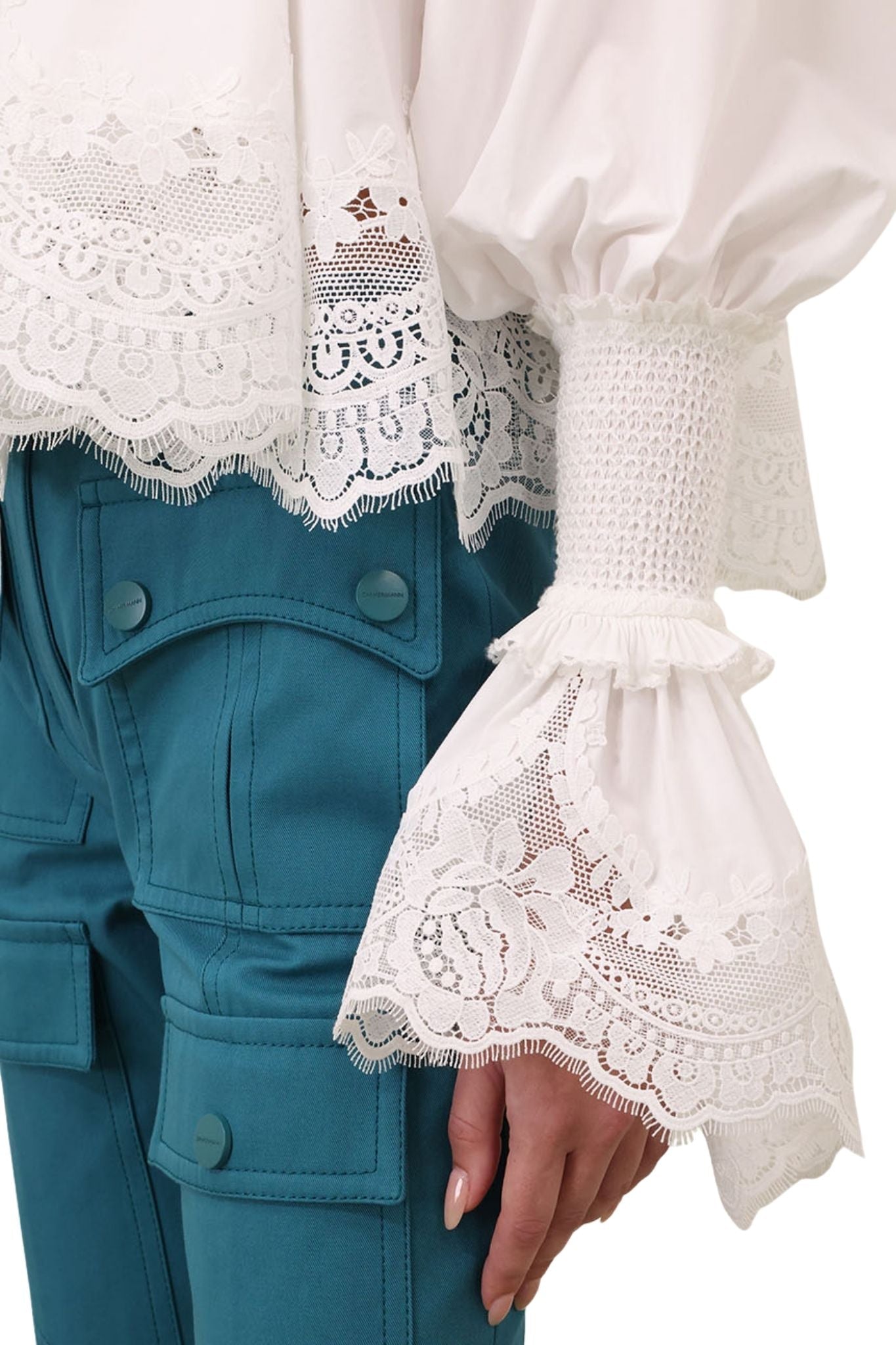 Zimmermann Alchemy Shirred Blouse - Vermillion
