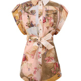 Zimmermann Ascension Cuffed Playsuit - Vermillion