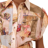 Zimmermann Ascension Cuffed Playsuit - Vermillion