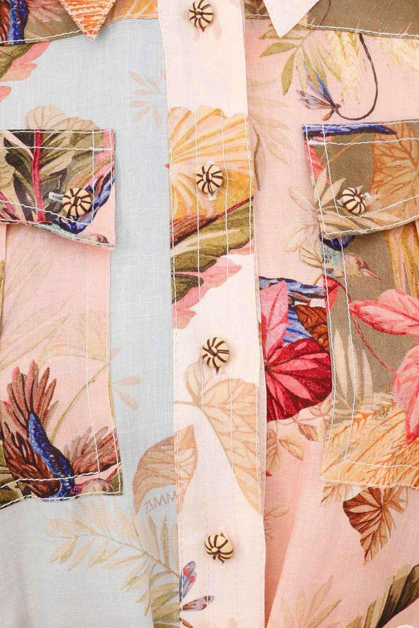 Zimmermann Ascension Cuffed Playsuit - Vermillion