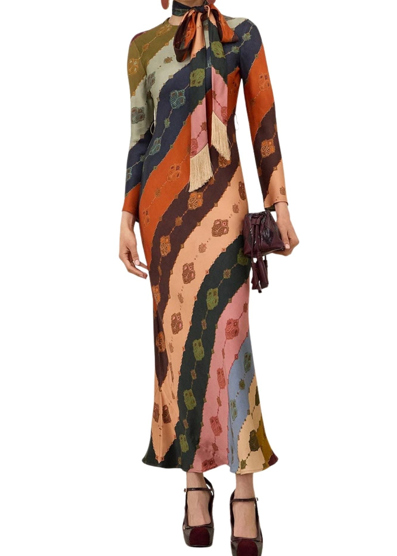 Zimmermann Ascent Bias Sheath Dress - Vermillion