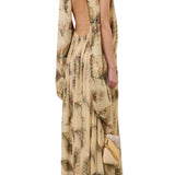 Zimmermann Ascent Burnout Halter Dress - Vermillion