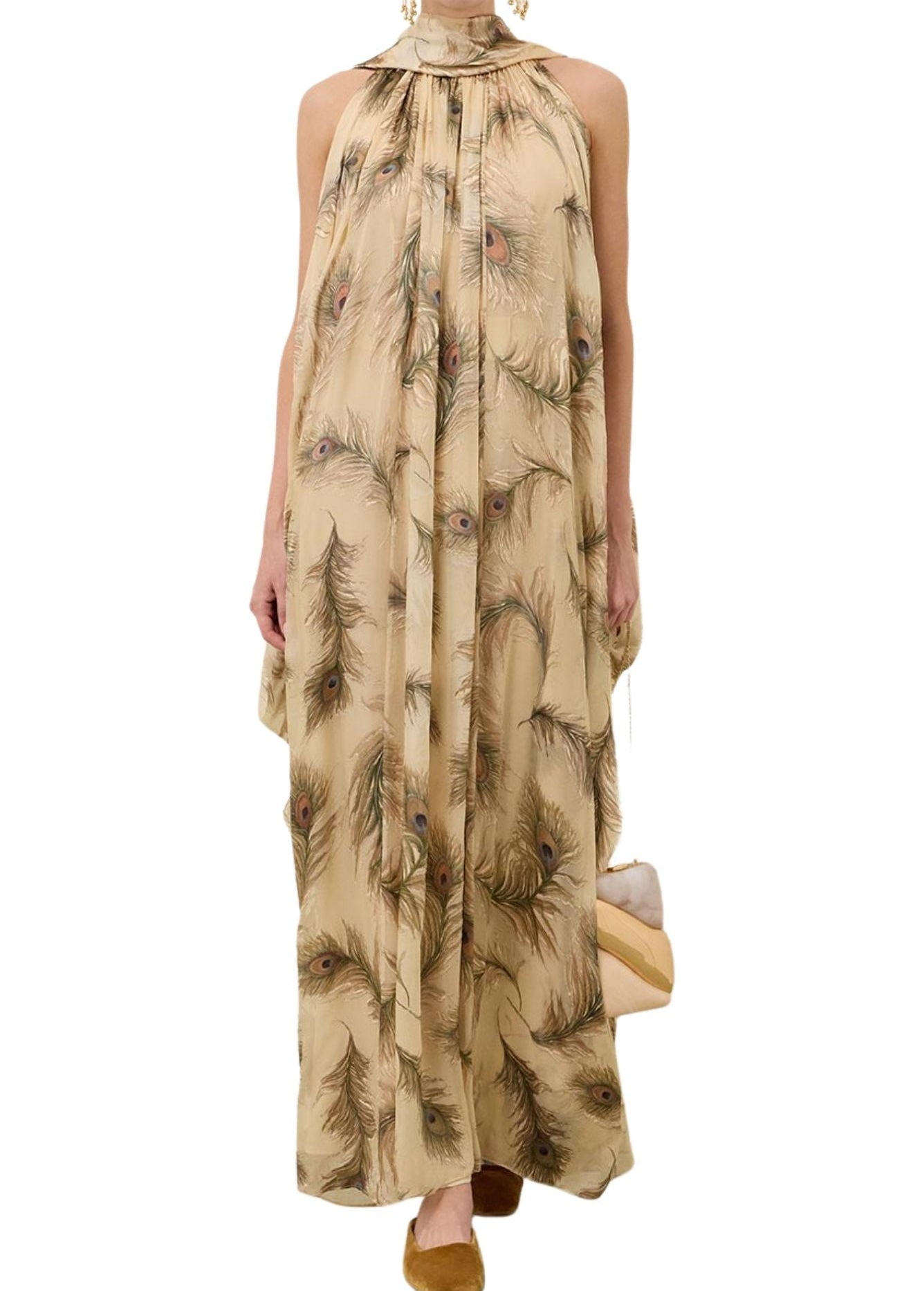 Zimmermann Ascent Burnout Halter Dress - Vermillion