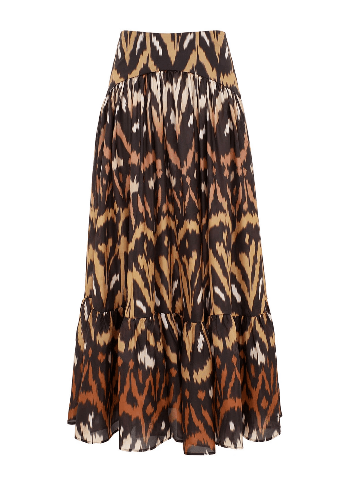 Zimmermann Aster Midi Skirt - Vermillion