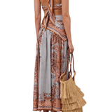 Zimmermann Aster Scarf Midi Skirt - Vermillion