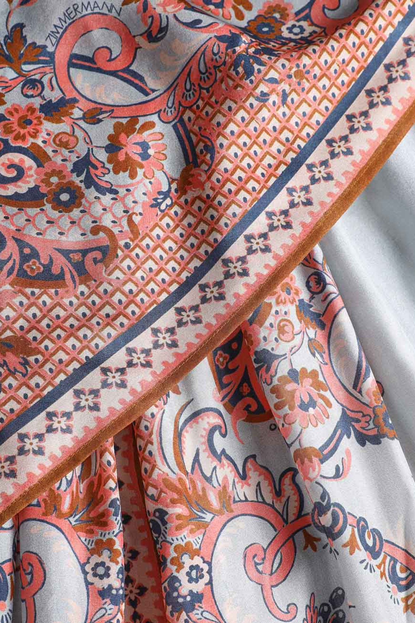 Zimmermann Aster Scarf Midi Skirt - Vermillion