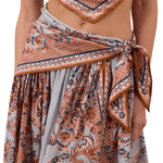 Zimmermann Aster Scarf Midi Skirt - Vermillion