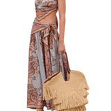 Zimmermann Aster Scarf Midi Skirt - Vermillion