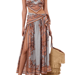 Zimmermann Aster Scarf Midi Skirt - Vermillion