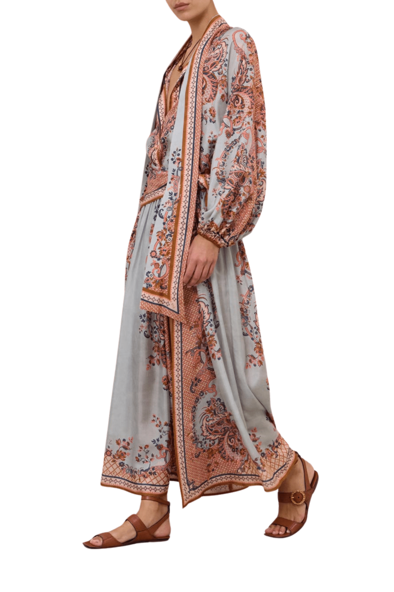 Zimmermann Aster Scarf Midi Skirt - Vermillion