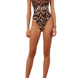 Zimmermann Aster Scoop One - Piece - Vermillion