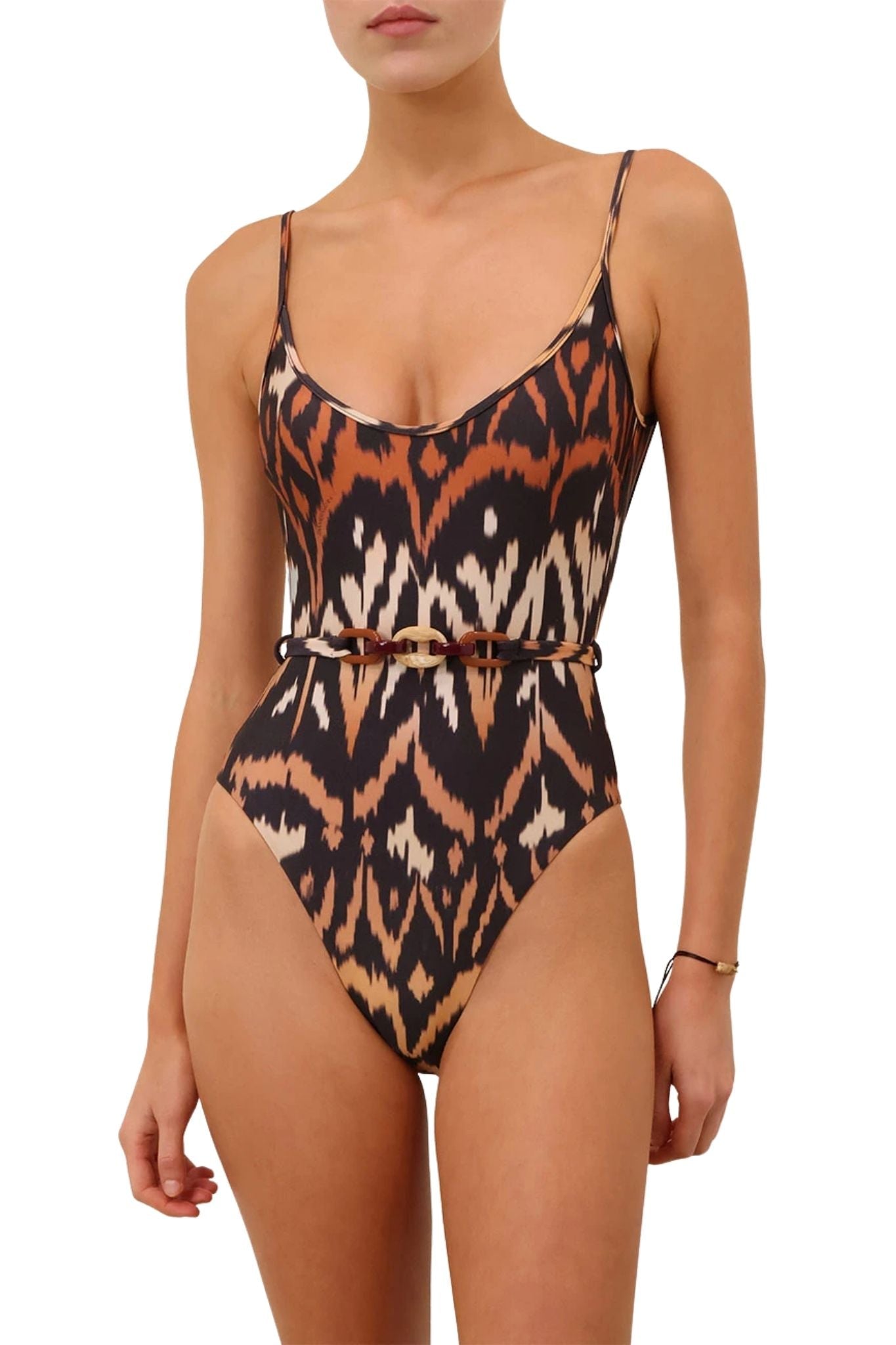 Zimmermann Aster Scoop One - Piece - Vermillion