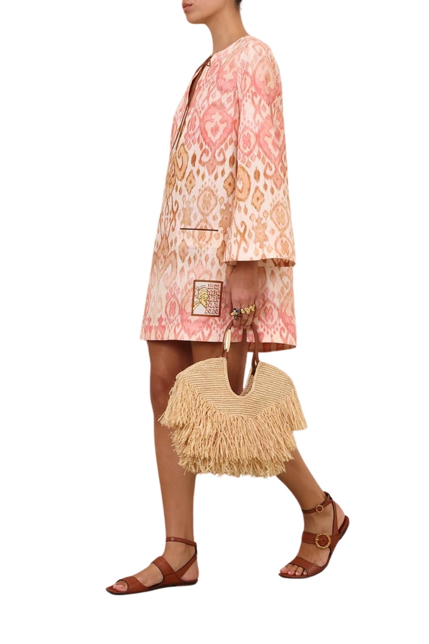 Zimmermann Aster Shift Mini Dress - Vermillion