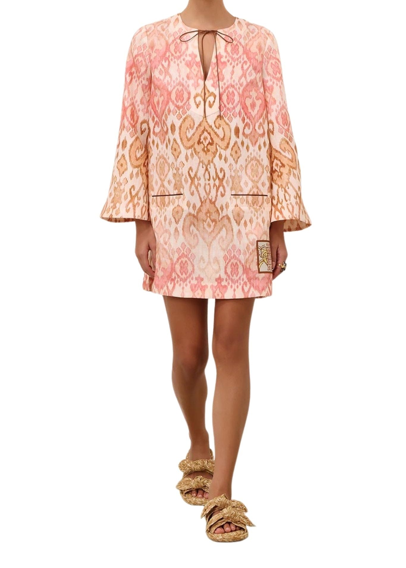 Zimmermann Aster Shift Mini Dress - Vermillion