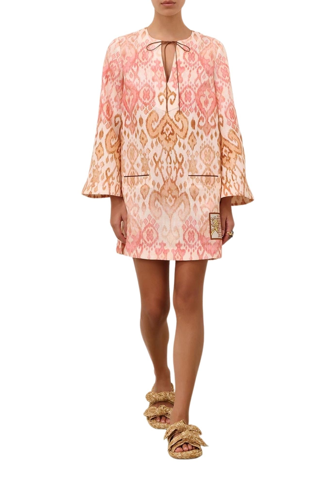 Zimmermann Aster Shift Mini Dress - Vermillion