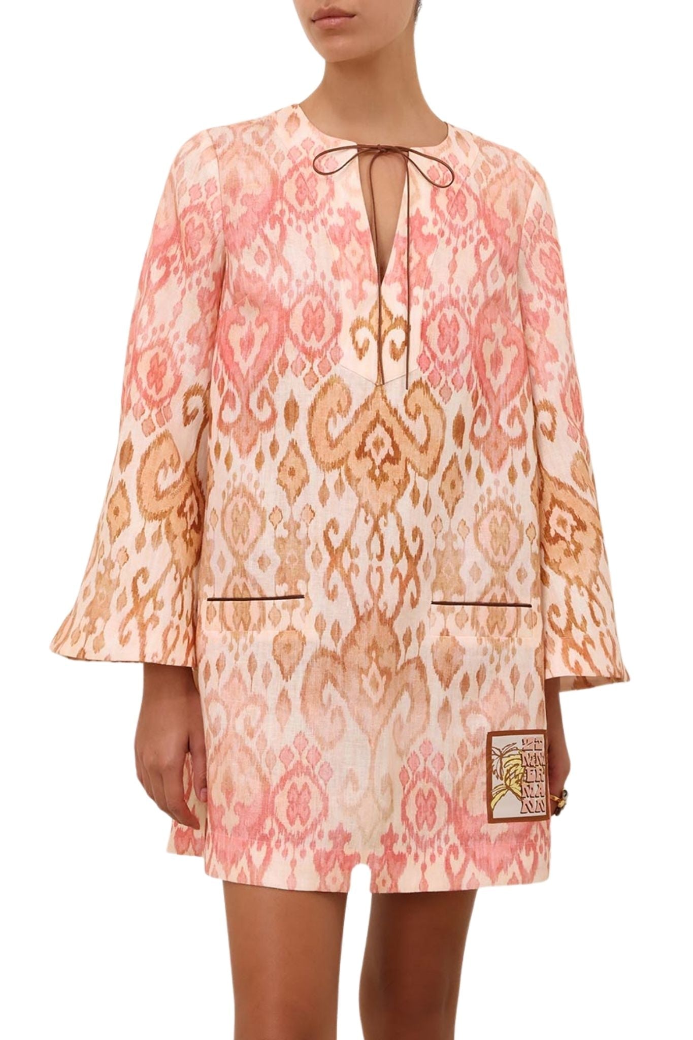 Zimmermann Aster Shift Mini Dress - Vermillion