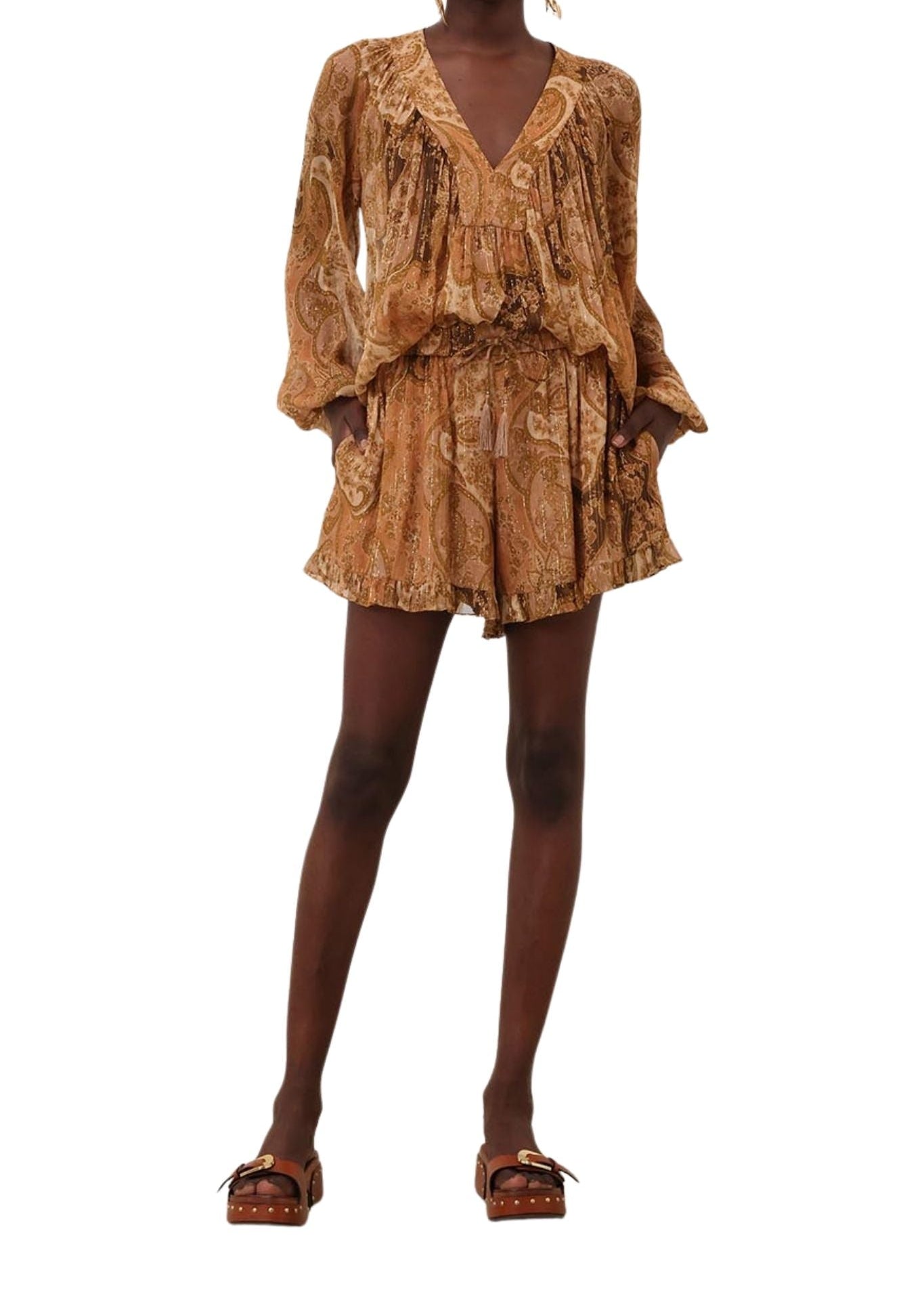 Zimmermann Carousel Flutter Short - Vermillion