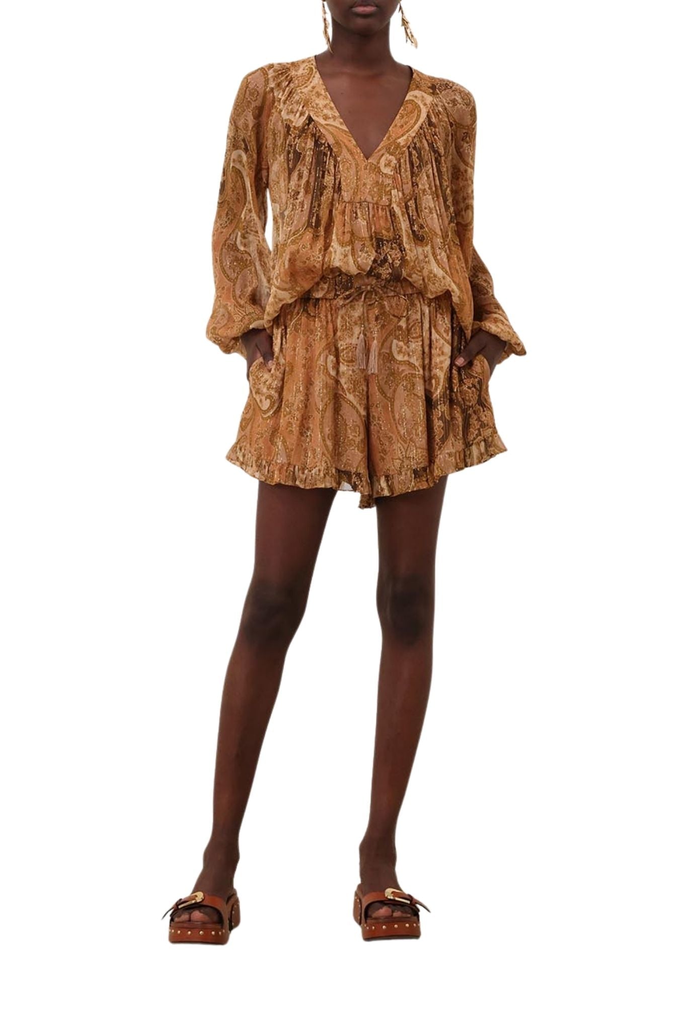 Zimmermann Carousel Flutter Short - Vermillion