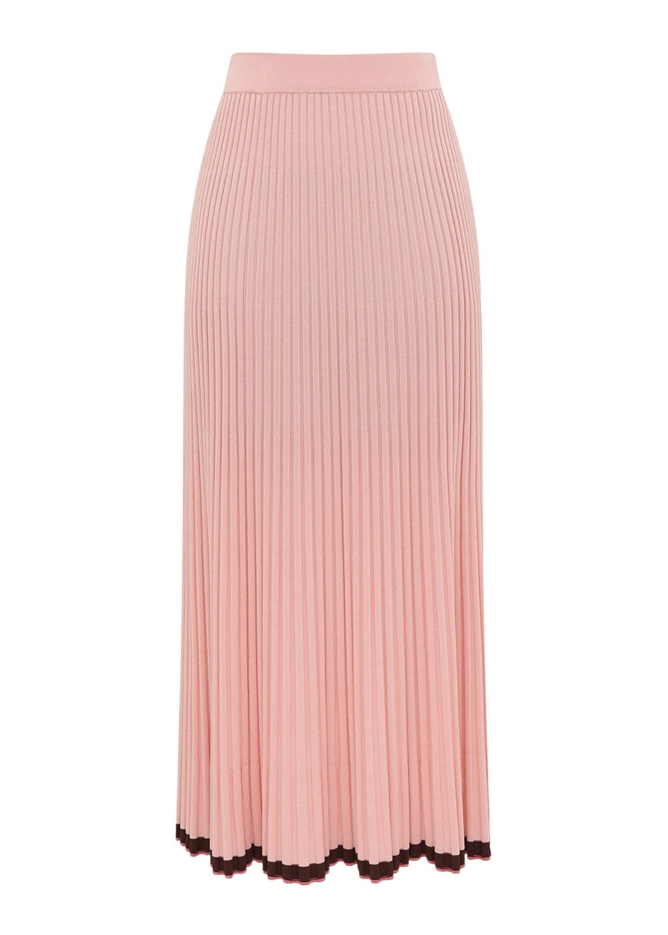 Zimmermann Contrast Rib Midi Skirt - Vermillion