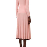 Zimmermann Contrast Rib Midi Skirt - Vermillion