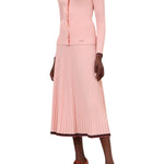 Zimmermann Contrast Rib Midi Skirt - Vermillion