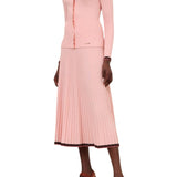 Zimmermann Contrast Rib Midi Skirt - Vermillion