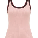 Zimmermann Contrast Rib Scoop Tank - Vermillion