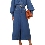 Zimmermann Denim Culotte - Vermillion