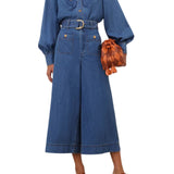 Zimmermann Denim Culotte - Vermillion