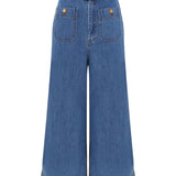 Zimmermann Denim Culotte - Vermillion