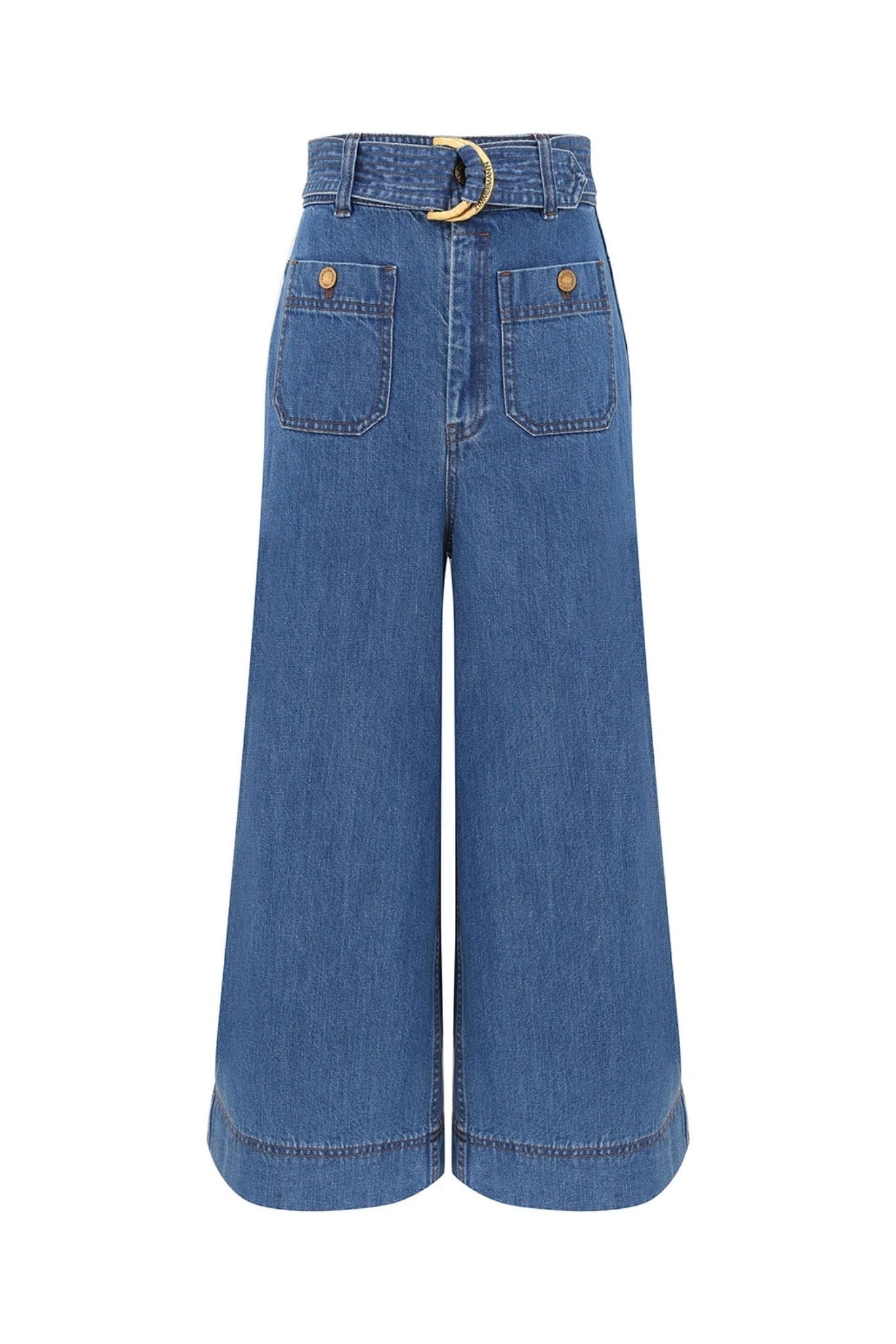 Zimmermann Denim Culotte - Vermillion