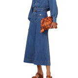 Zimmermann Denim Culotte - Vermillion