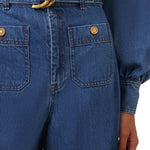 Zimmermann Denim Culotte - Vermillion