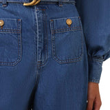 Zimmermann Denim Culotte - Vermillion