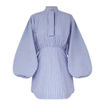 Zimmermann Drawstring Stripe Mini Dress - Vermillion