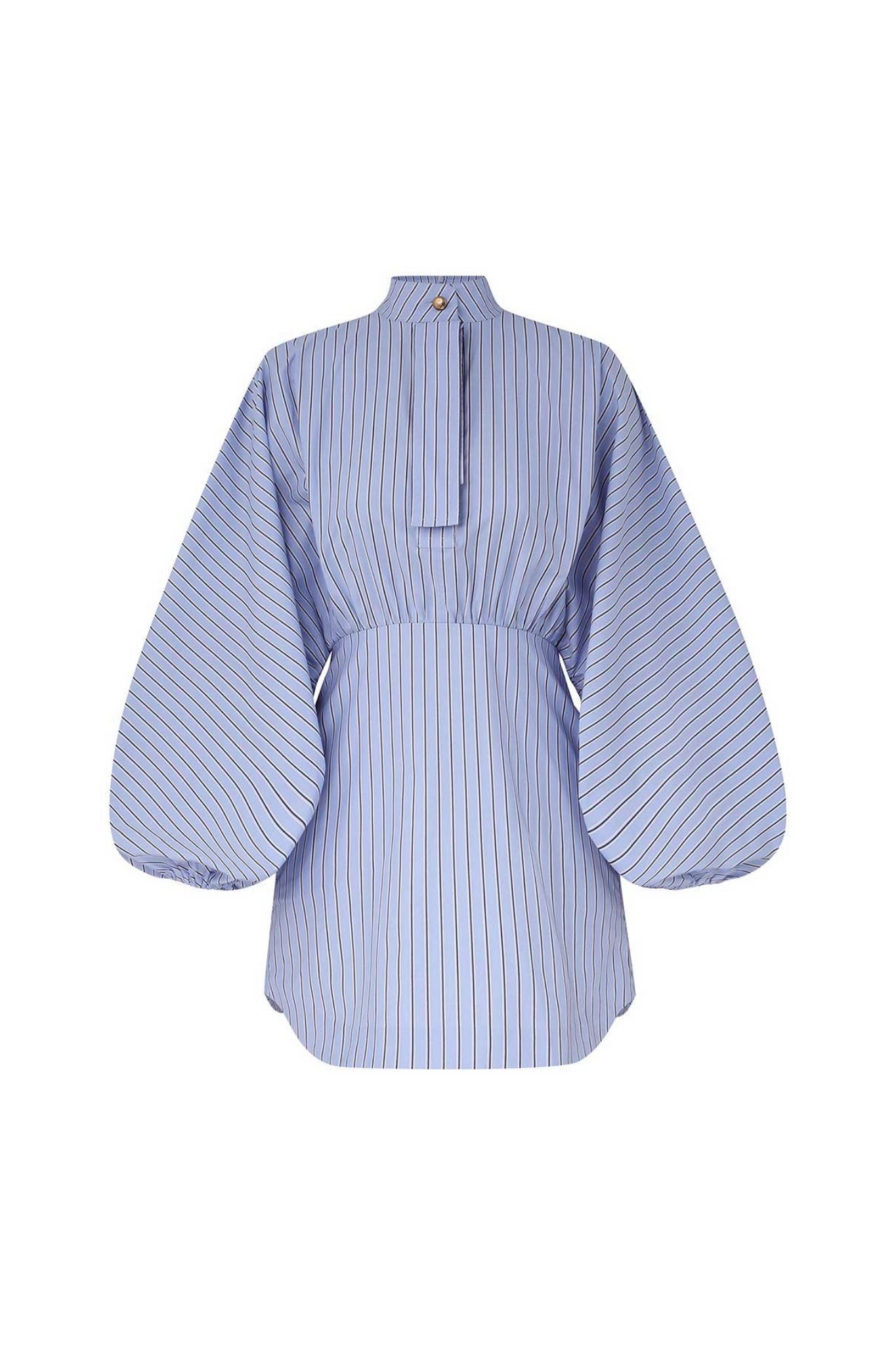 Zimmermann Drawstring Stripe Mini Dress - Vermillion