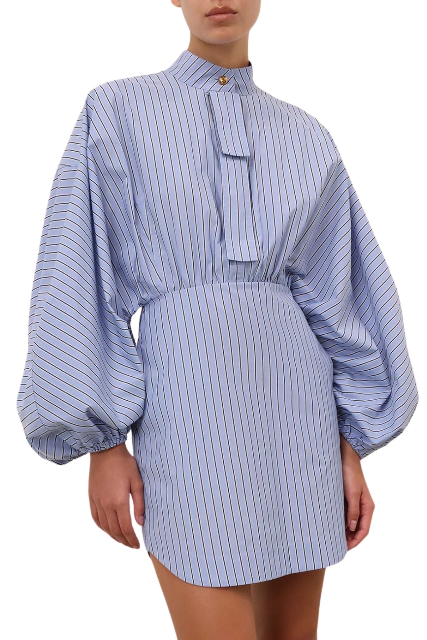 Zimmermann Drawstring Stripe Mini Dress - Vermillion