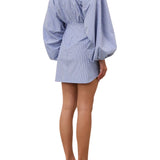 Zimmermann Drawstring Stripe Mini Dress - Vermillion