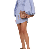 Zimmermann Drawstring Stripe Mini Dress - Vermillion