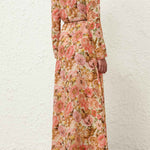 Zimmermann Golden Plunge Maxi Dress - Vermillion