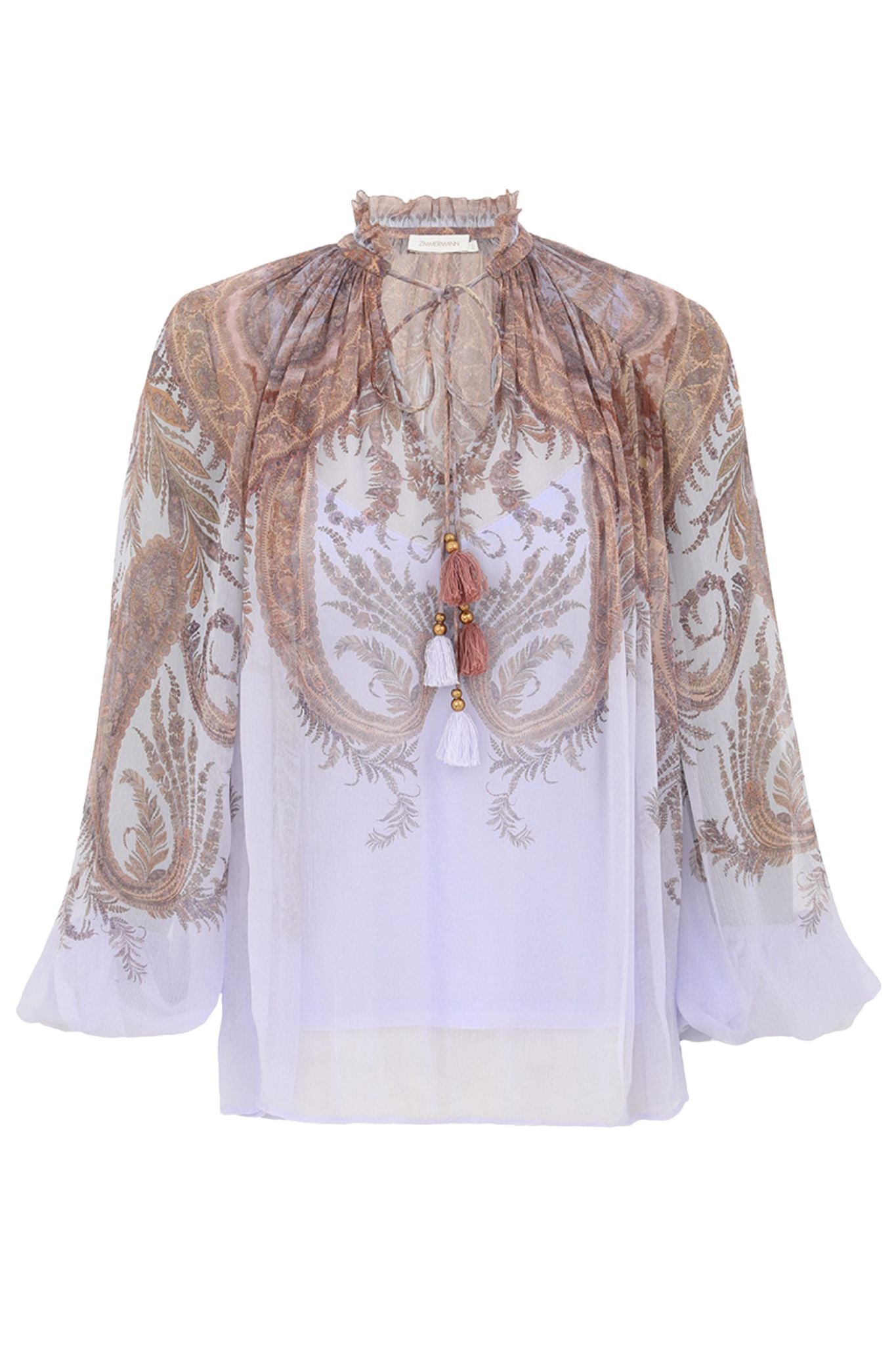 Zimmermann Hypnotic Billow Blouse - Vermillion